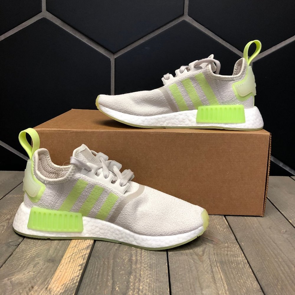 Womens Adidas NMD R1 Grey Lime Size 7 - Picture 2 of 6